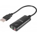 Audio USB redukce 2x 3,5mm jack adaptér