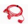 Sluchátka špunty RM-515 s mikrofonem červené