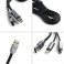 Nabíjecí a datový USB kabel 2v1 Lightning černý