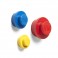 LEGO věšák na zeď 3ks - žlutá, modrá, červená