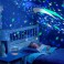 Dětský projektor noční oblohy 2v1 modrý 