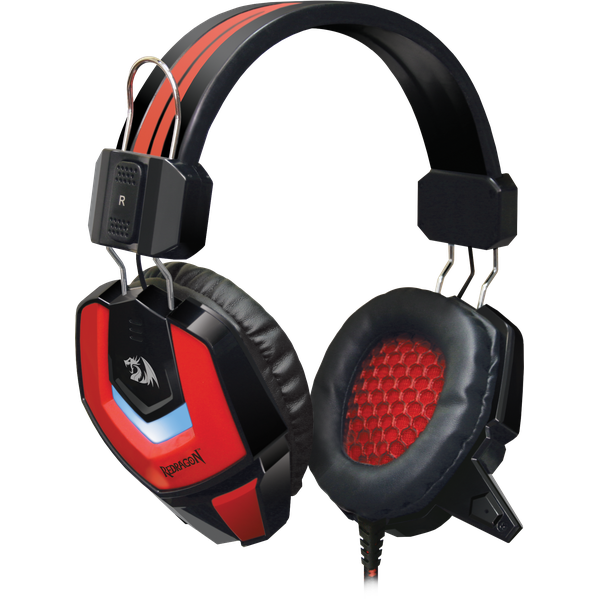 Herní sluchátka Redragon s mikrofonem zajišťující zvuk perfektní kvality pro hraní her, sledování filmů nebo pro hlasovou komunikaci, citlivý mikrofon s potlačením okolního hluku, měkké a velmi pohodlné náušníky.